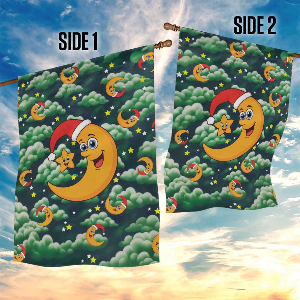 Christmas Moon and Star Garden Flag Xmas Holiday Patterns - Wonder Print Shop