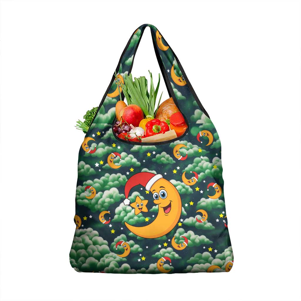 Christmas Moon and Star Grocery Bag Xmas Holiday Patterns - Wonder Print Shop