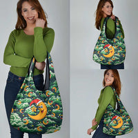 Christmas Moon and Star Grocery Bag Xmas Holiday Patterns - Wonder Print Shop