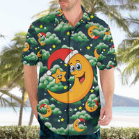 Christmas Moon and Star Hawaiian Shirt Xmas Holiday Patterns - Wonder Print Shop