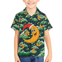 Christmas Moon and Star Hawaiian Shirt Xmas Holiday Patterns - Wonder Print Shop