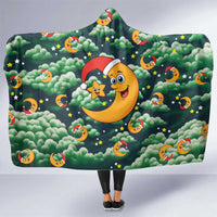 Christmas Moon and Star Hooded Blanket Xmas Holiday Patterns - Wonder Print Shop