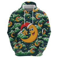 Christmas Moon and Star Hoodie Xmas Holiday Patterns - Wonder Print Shop