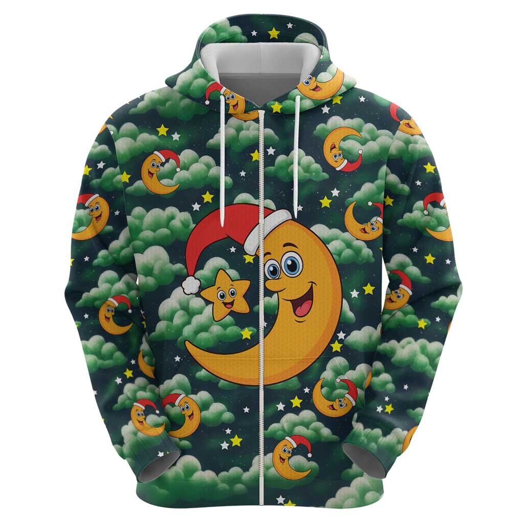 Christmas Moon and Star Hoodie Xmas Holiday Patterns - Wonder Print Shop