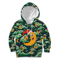 Christmas Moon and Star Kid Hoodie Xmas Holiday Patterns - Wonder Print Shop