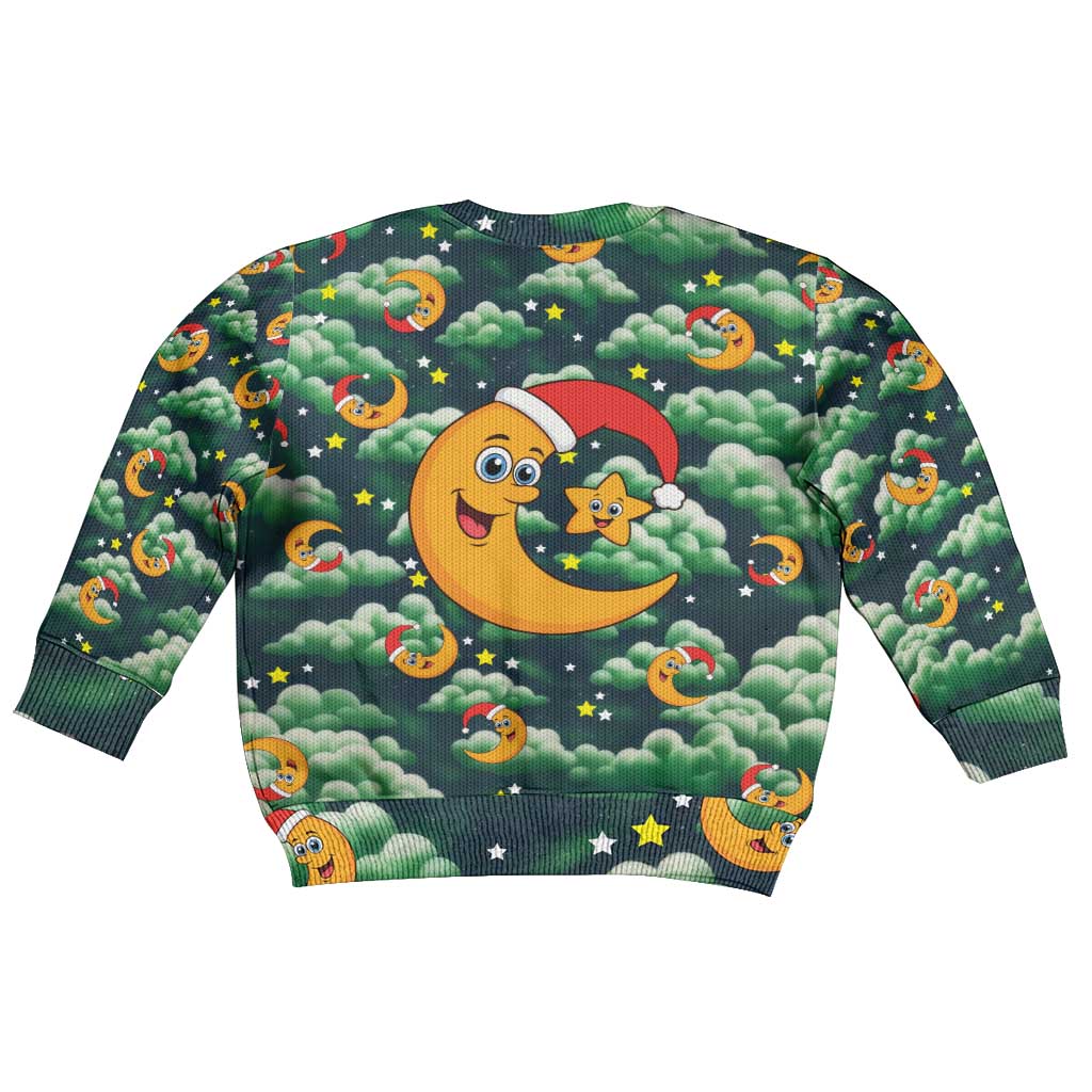 Christmas Moon and Star Kid Ugly Christmas Sweater Xmas Holiday Patterns - Wonder Print Shop