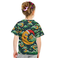 Christmas Moon and Star Kid T Shirt Xmas Holiday Patterns - Wonder Print Shop
