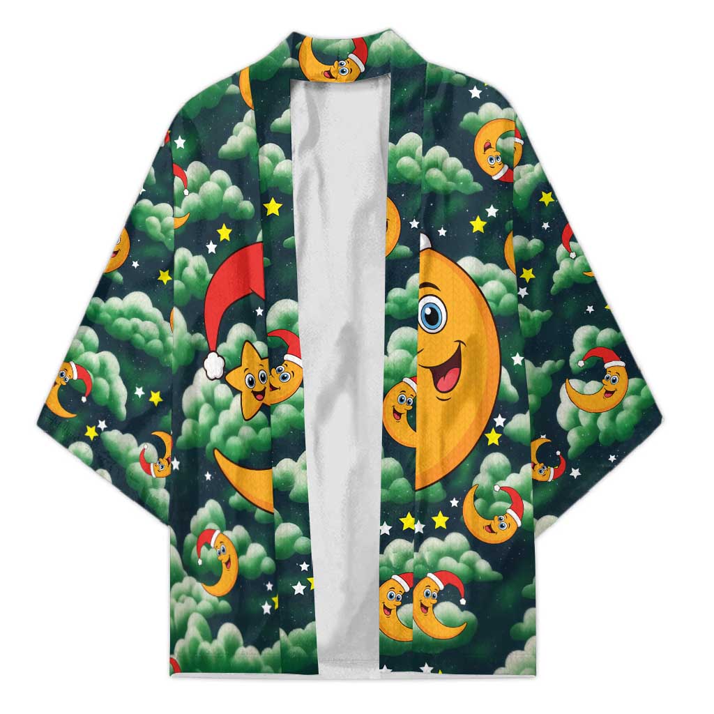 Christmas Moon and Star Kimono Xmas Holiday Patterns - Wonder Print Shop