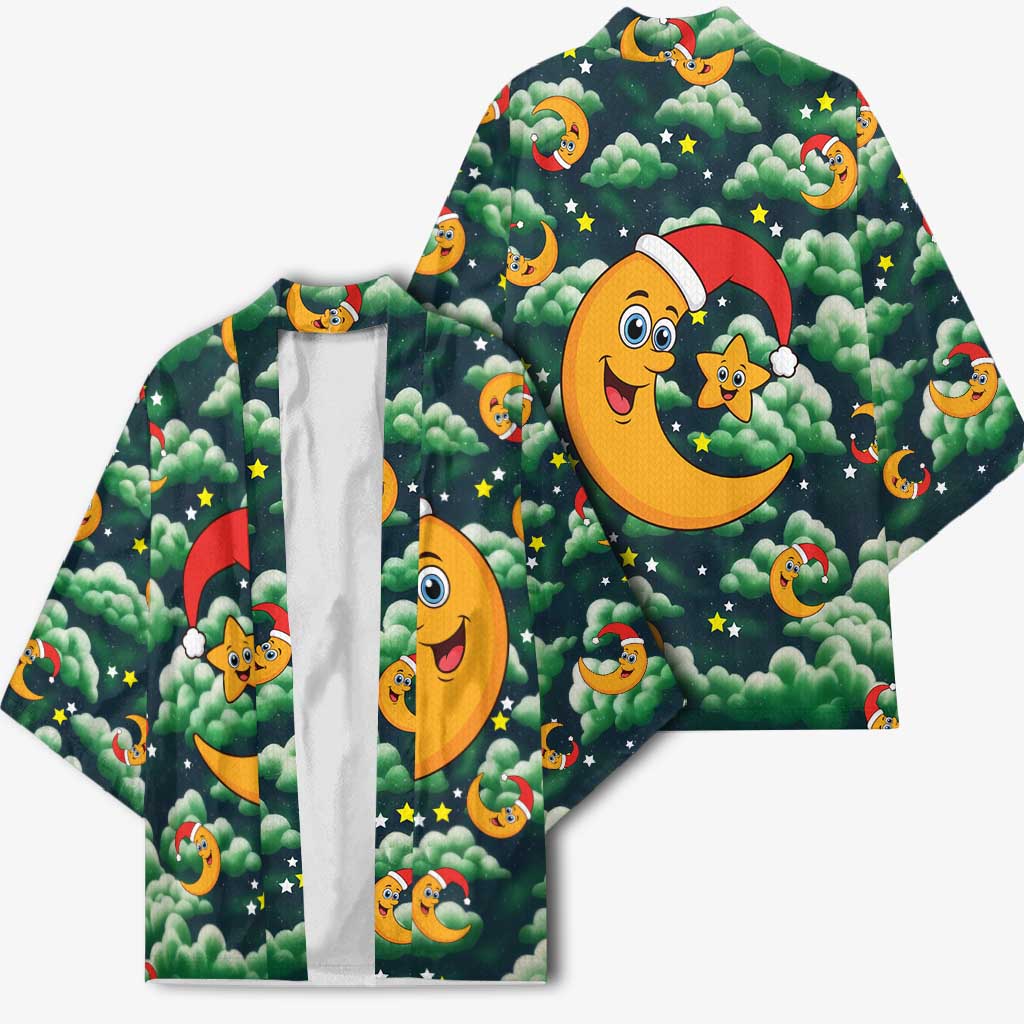 Christmas Moon and Star Kimono Xmas Holiday Patterns - Wonder Print Shop