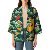 Christmas Moon and Star Kimono Xmas Holiday Patterns - Wonder Print Shop