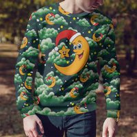 Christmas Moon and Star Ugly Christmas Sweater Xmas Holiday Patterns - Wonder Print Shop