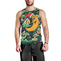 Christmas Moon and Star Men Tank Top Xmas Holiday Patterns - Wonder Print Shop