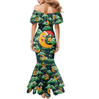 Christmas Moon and Star Mermaid Dress Xmas Holiday Patterns - Wonder Print Shop