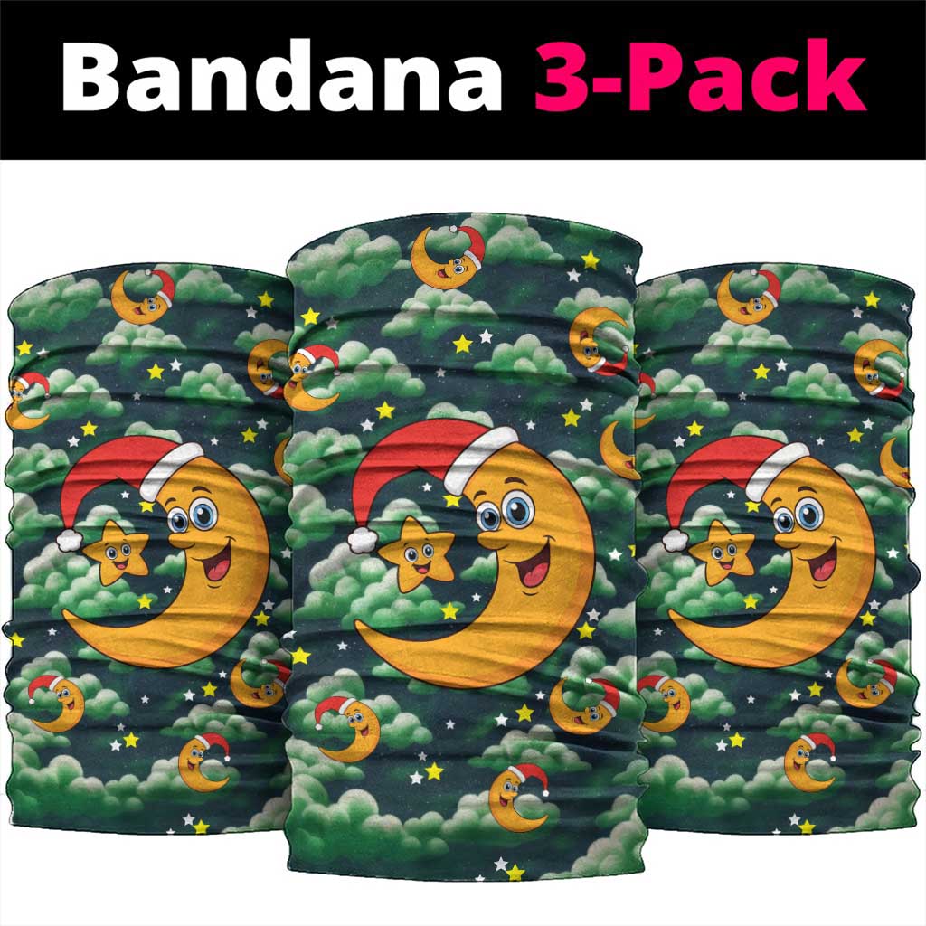 Christmas Moon and Star Neck Gaiter Xmas Holiday Patterns - Wonder Print Shop