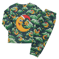 Christmas Moon and Star Christmas Pajama Set Xmas Holiday Patterns - Wonder Print Shop