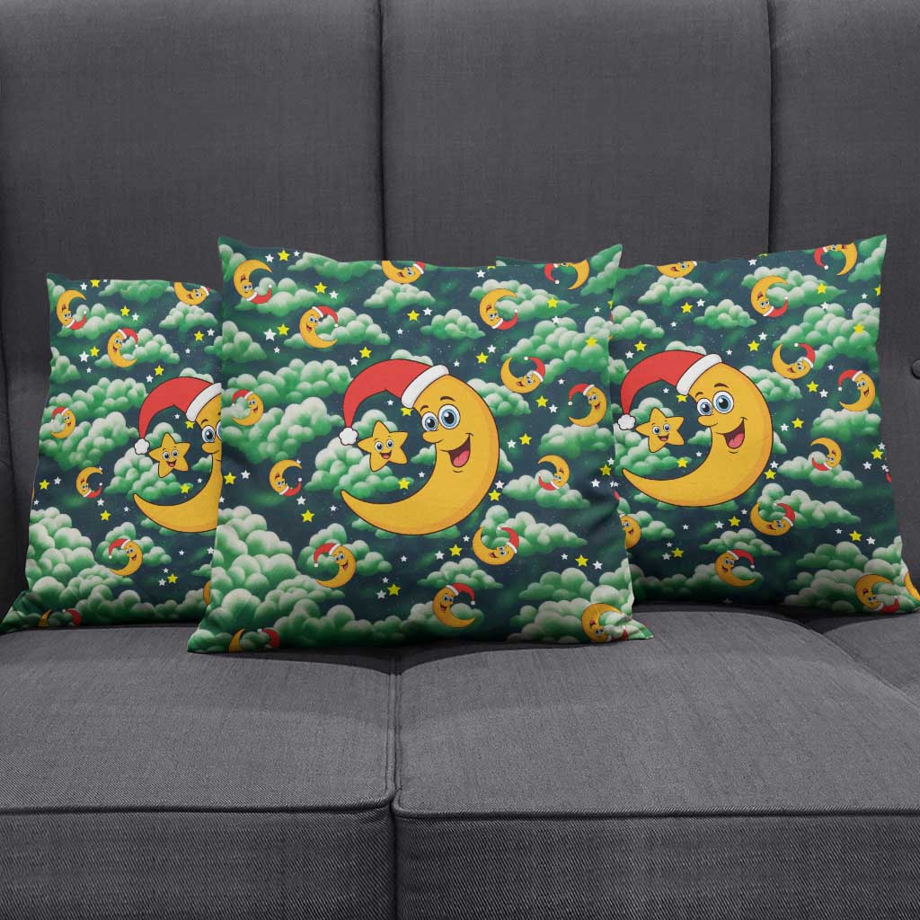 Christmas Moon and Star Pillow Cover Xmas Holiday Patterns - Wonder Print Shop