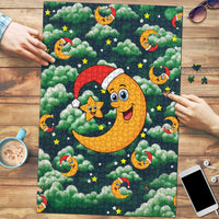 Christmas Moon and Star Puzzle Xmas Holiday Patterns - Wonder Print Shop