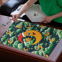Christmas Moon and Star Puzzle Xmas Holiday Patterns - Wonder Print Shop