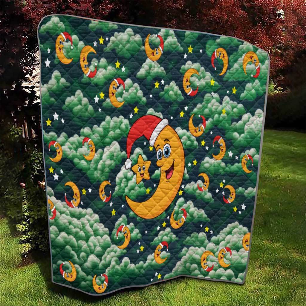 Christmas Moon and Star Quilt Xmas Holiday Patterns - Wonder Print Shop