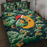 Christmas Moon and Star Quilt Bed Set Xmas Holiday Patterns - Wonder Print Shop