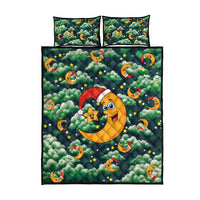 Christmas Moon and Star Quilt Bed Set Xmas Holiday Patterns - Wonder Print Shop