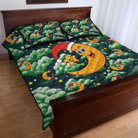 Christmas Moon and Star Quilt Bed Set Xmas Holiday Patterns - Wonder Print Shop