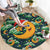 Christmas Moon and Star Round Carpet Xmas Holiday Patterns - Wonder Print Shop