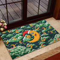 Christmas Moon and Star Rubber Doormat Xmas Holiday Patterns - Wonder Print Shop