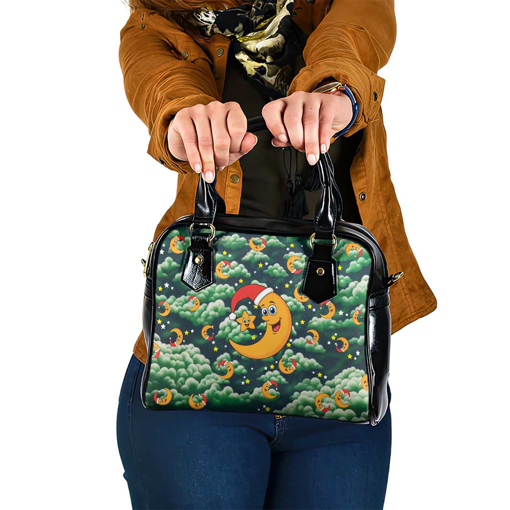 Christmas Moon and Star Shoulder Handbag Xmas Holiday Patterns - Wonder Print Shop