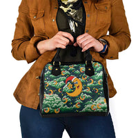 Christmas Moon and Star Shoulder Handbag Xmas Holiday Patterns - Wonder Print Shop