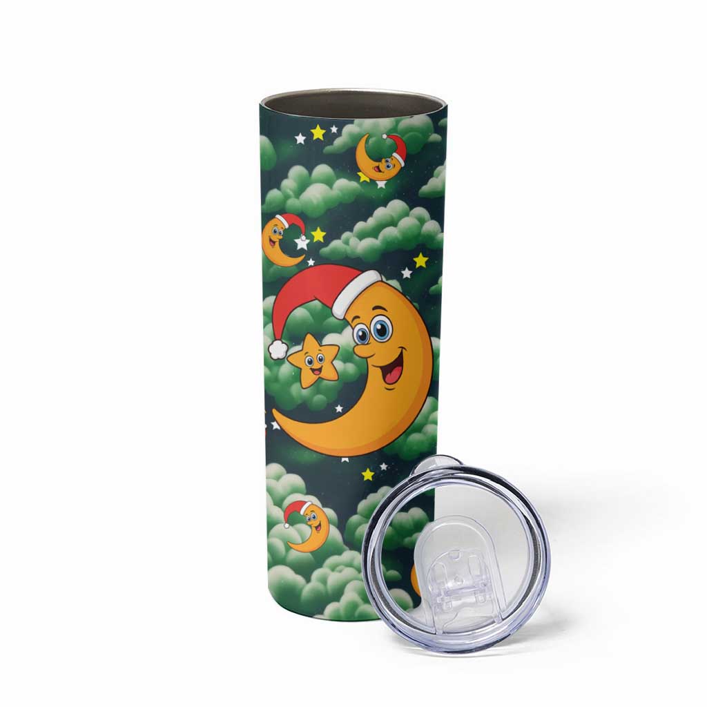 Christmas Moon and Star Skinny Tumbler Xmas Holiday Patterns - Wonder Print Shop