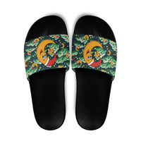 Christmas Moon and Star Slide Sandals Xmas Holiday Patterns - Wonder Print Shop