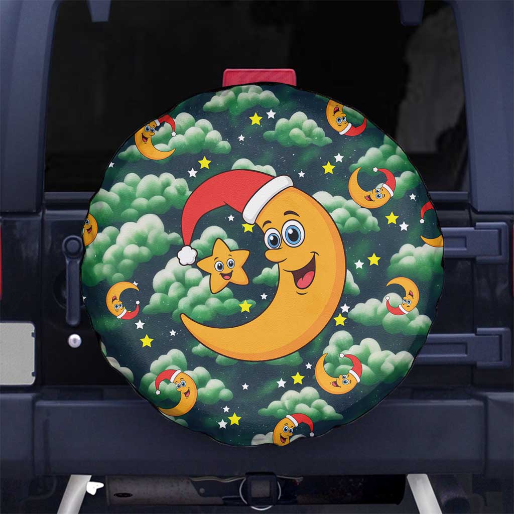 Christmas Moon and Star Spare Tire Cover Xmas Holiday Patterns - Wonder Print Shop