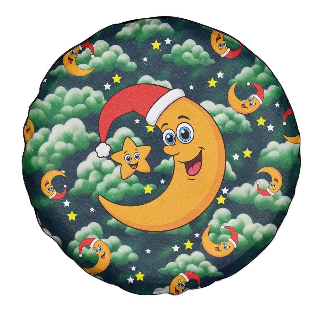 Christmas Moon and Star Spare Tire Cover Xmas Holiday Patterns - Wonder Print Shop