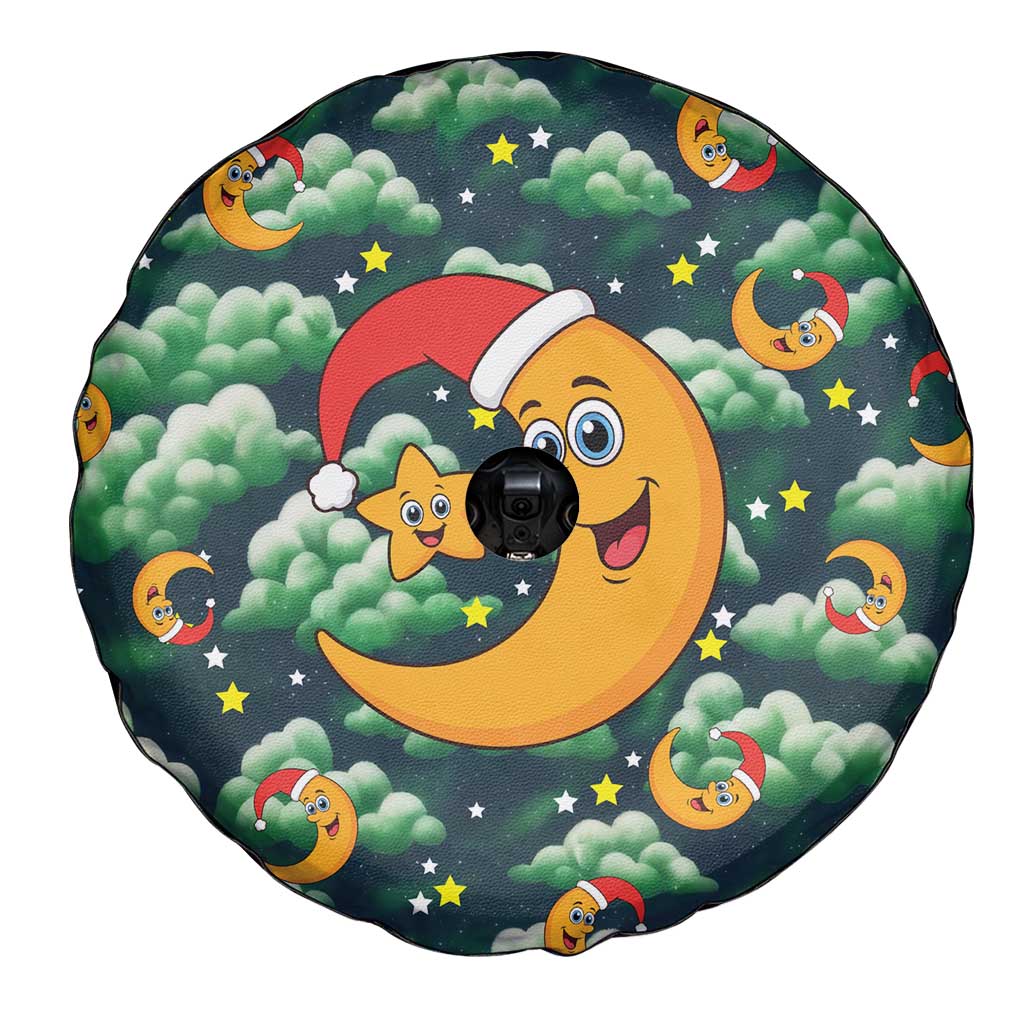 Christmas Moon and Star Spare Tire Cover Xmas Holiday Patterns - Wonder Print Shop