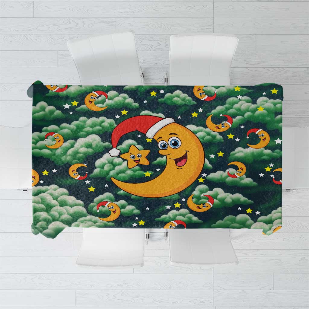 Christmas Moon and Star Tablecloth Xmas Holiday Patterns - Wonder Print Shop