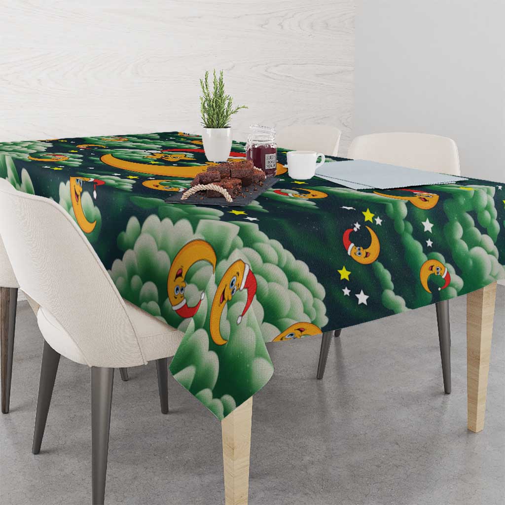 Christmas Moon and Star Tablecloth Xmas Holiday Patterns - Wonder Print Shop