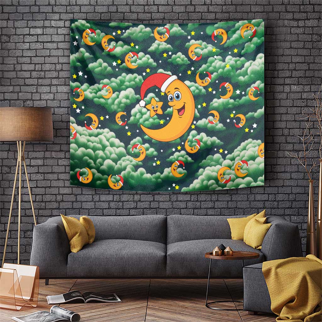 Christmas Moon and Star Tapestry Xmas Holiday Patterns - Wonder Print Shop