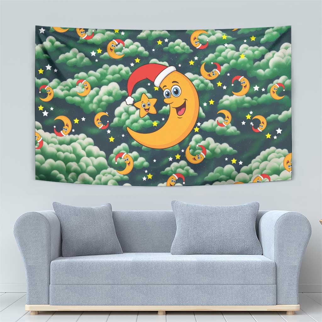 Christmas Moon and Star Tapestry Xmas Holiday Patterns - Wonder Print Shop