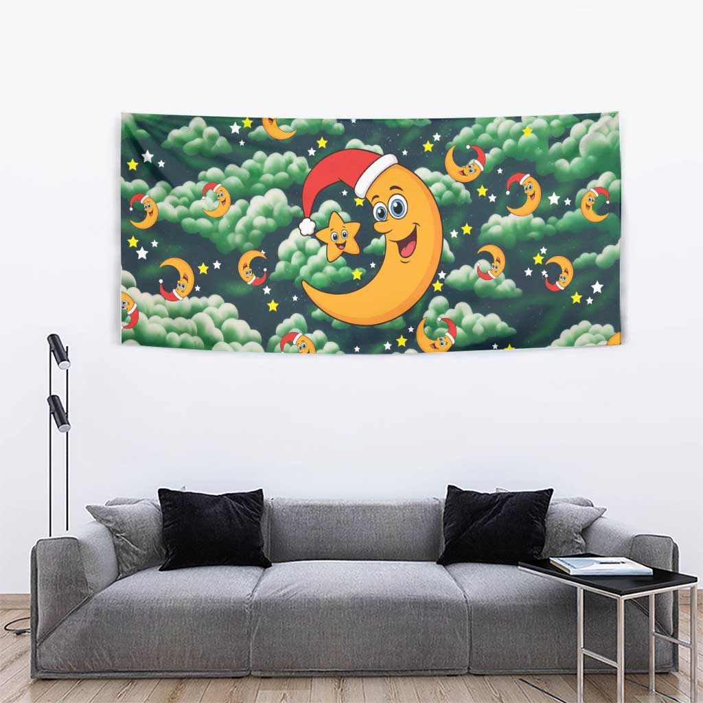 Christmas Moon and Star Tapestry Xmas Holiday Patterns - Wonder Print Shop