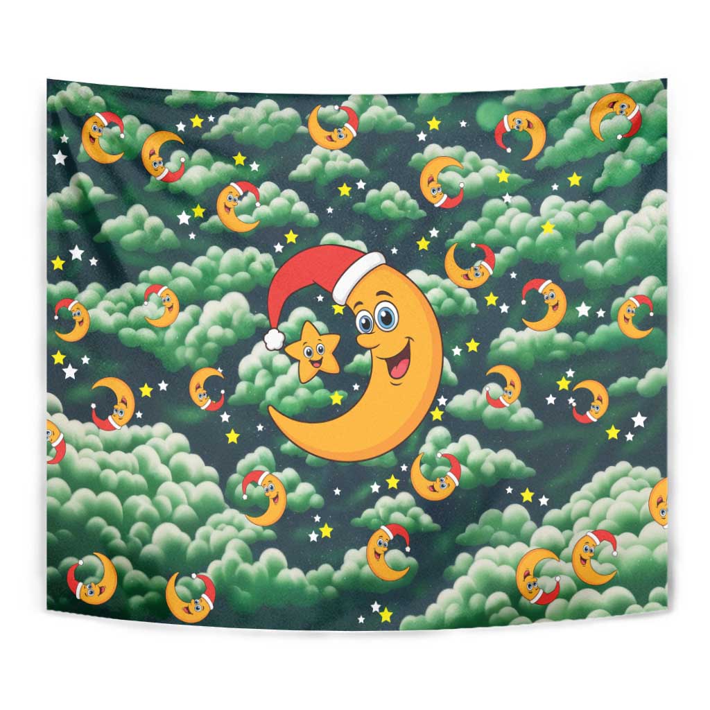 Christmas Moon and Star Tapestry Xmas Holiday Patterns - Wonder Print Shop