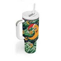Christmas Moon and Star Tumbler With Handle Xmas Holiday Patterns - Wonder Print Shop