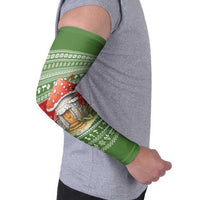 Christmas Mushroom House Arm Sleeves Xmas Holiday Patterns - Wonder Print Shop
