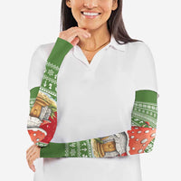 Christmas Mushroom House Arm Sleeves Xmas Holiday Patterns - Wonder Print Shop