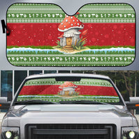 Christmas Mushroom House Auto Sun Shade Xmas Holiday Patterns - Wonder Print Shop