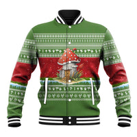 Christmas Mushroom House Baseball Jacket Xmas Holiday Patterns - Wonder Print Shop