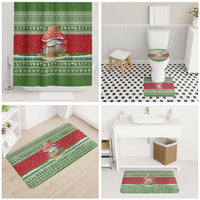 Christmas Mushroom House Bathroom Set Xmas Holiday Patterns - Wonder Print Shop