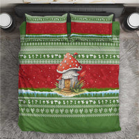Christmas Mushroom House Bedding Set Xmas Holiday Patterns - Wonder Print Shop