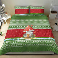Christmas Mushroom House Bedding Set Xmas Holiday Patterns - Wonder Print Shop
