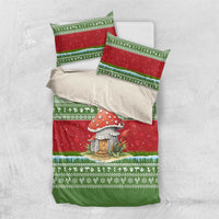 Christmas Mushroom House Bedding Set Xmas Holiday Patterns - Wonder Print Shop
